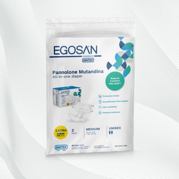 Egosan Pannoloni Mutandina per Incontinenza Media – Assorbenza Extra | Formato Prova