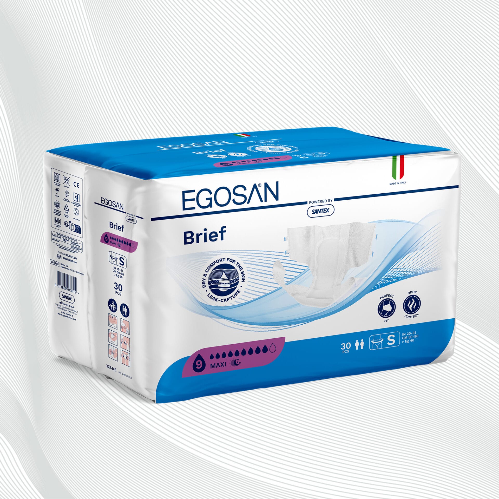 Egosan Pannoloni Mutandina maxi, incontinenza grave, gravissima, uomo e donna, notte, taglia S