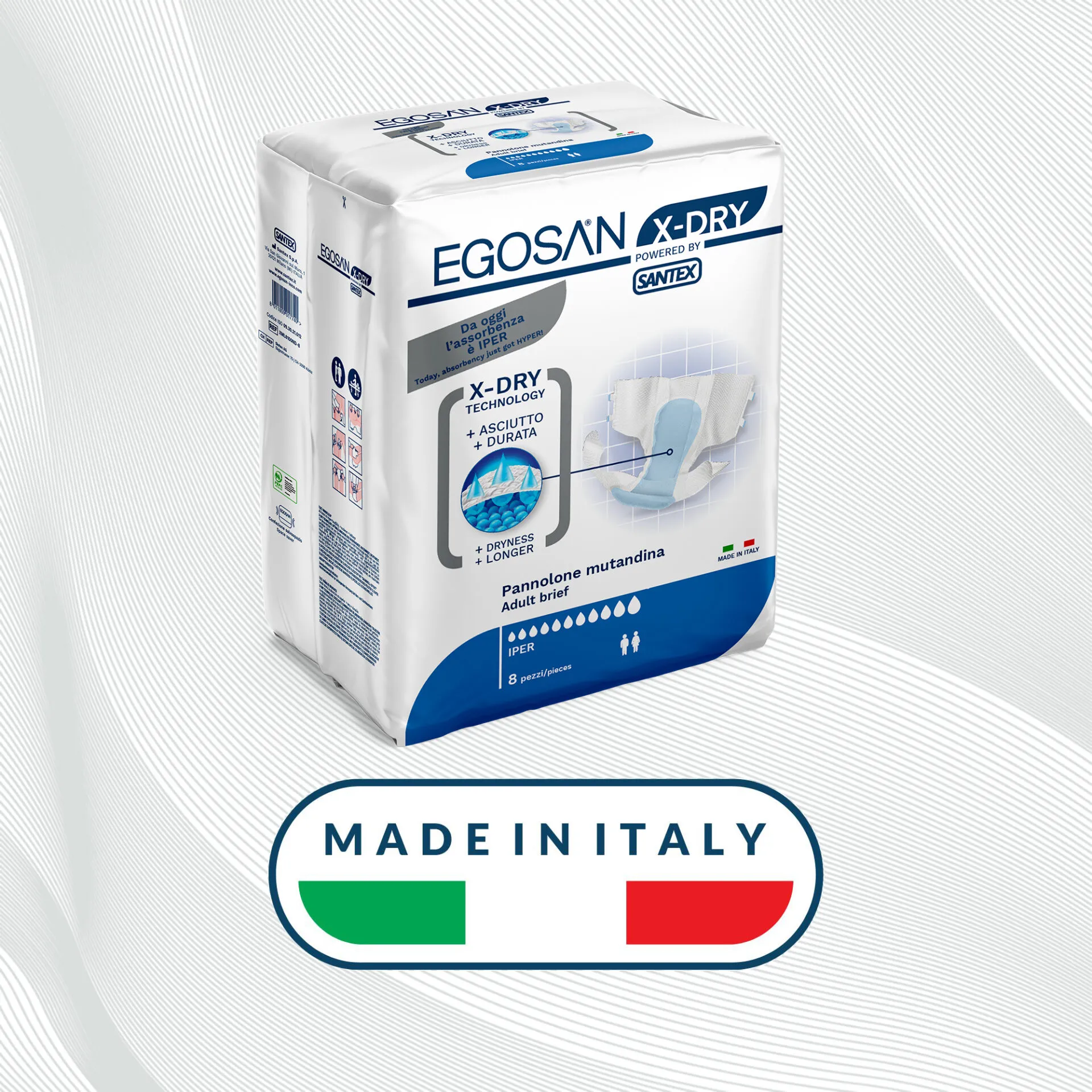 Pannoloni Mutandina Incontinenza grave, gravissima, made in Italy, super assorbenti, alta vestibilità, comfort, uomo e donna, notte