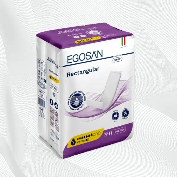 Egosan Pannoloni Rettangolari Senza Barriera per Incontinenza Media – Assorbenza Extra | Formato Confezione