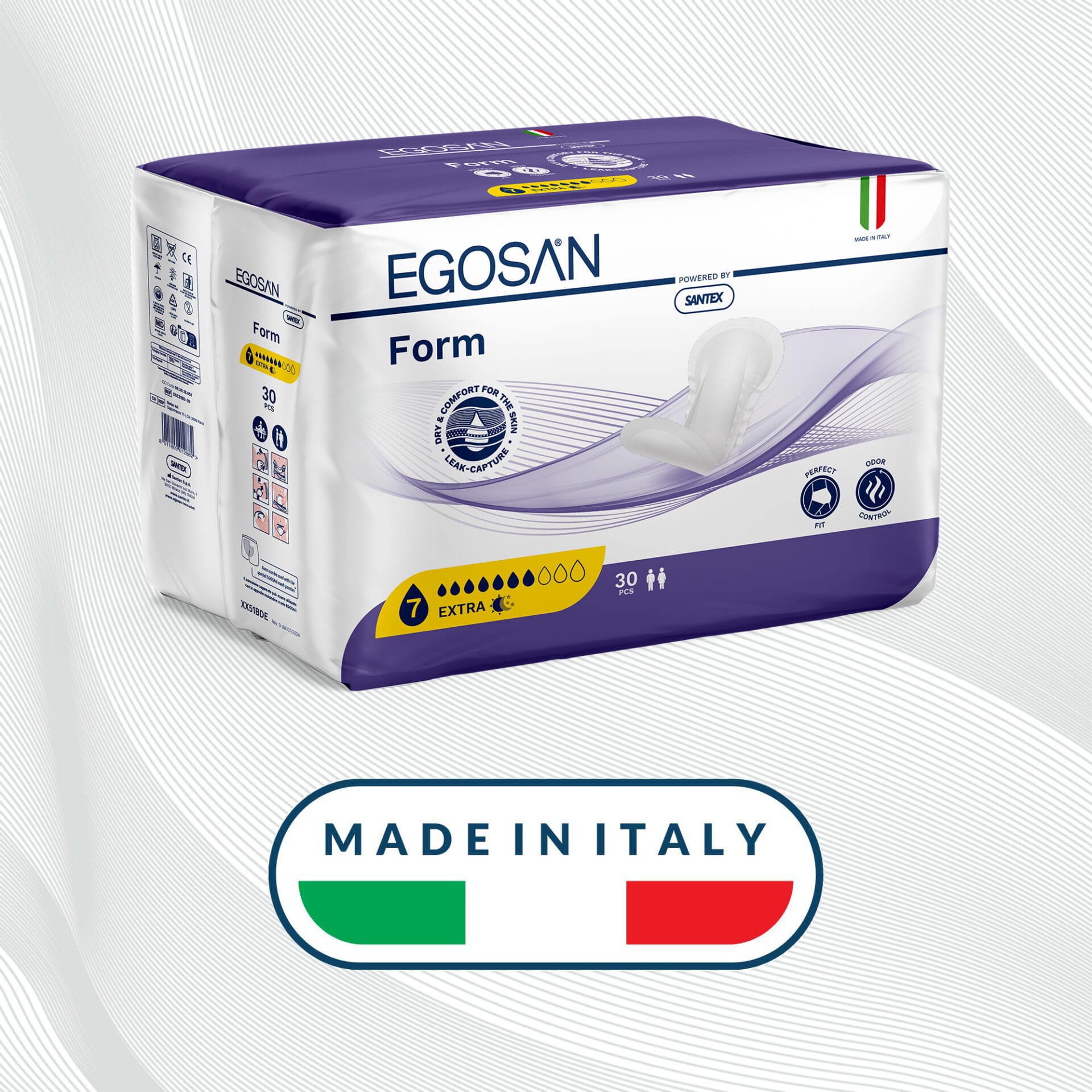 Pannoloni Sagomati Incontinenza media, made in Italy, super assorbenti, alta vestibilità, comfort, uomo e donna, giorno