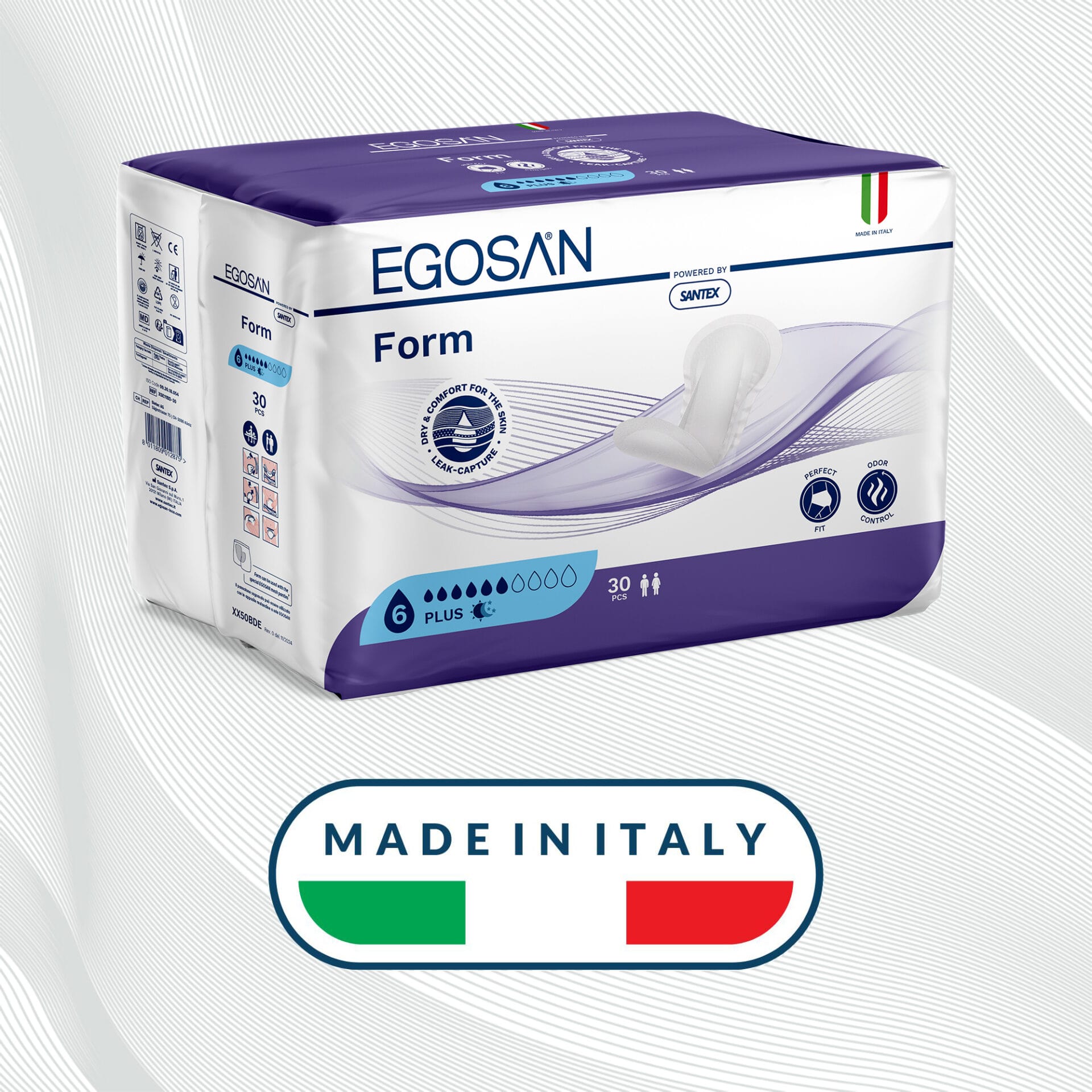 Pannoloni Sagomati Incontinenza media, made in Italy, super assorbenti, alta vestibilità, comfort, uomo e donna, giorno