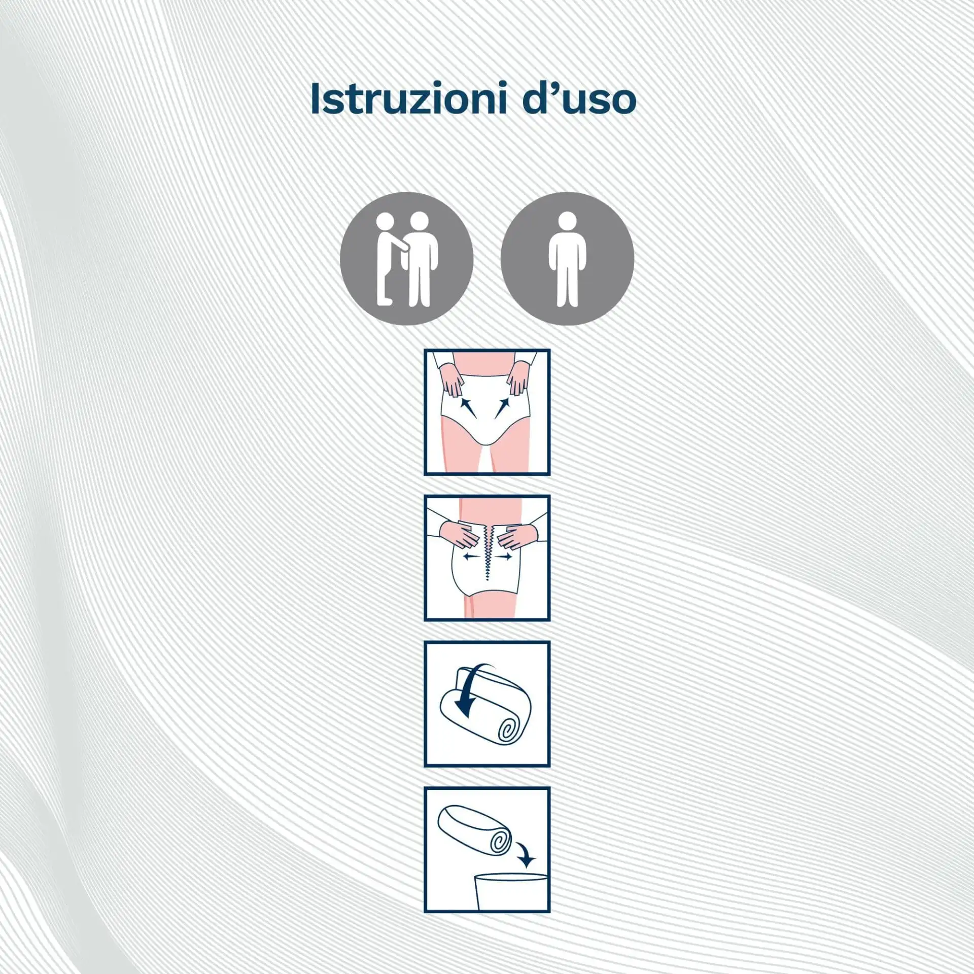 Istruzioni uso Egosan Pants, come indossare i Pants, come rimuoverli, come smaltirli