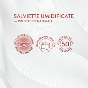caratteristiche santex skin protection salviette umidificate con prebiotico naturale, detergenti, nutrienti per pelli mature, maxi formato, 50 pezzi