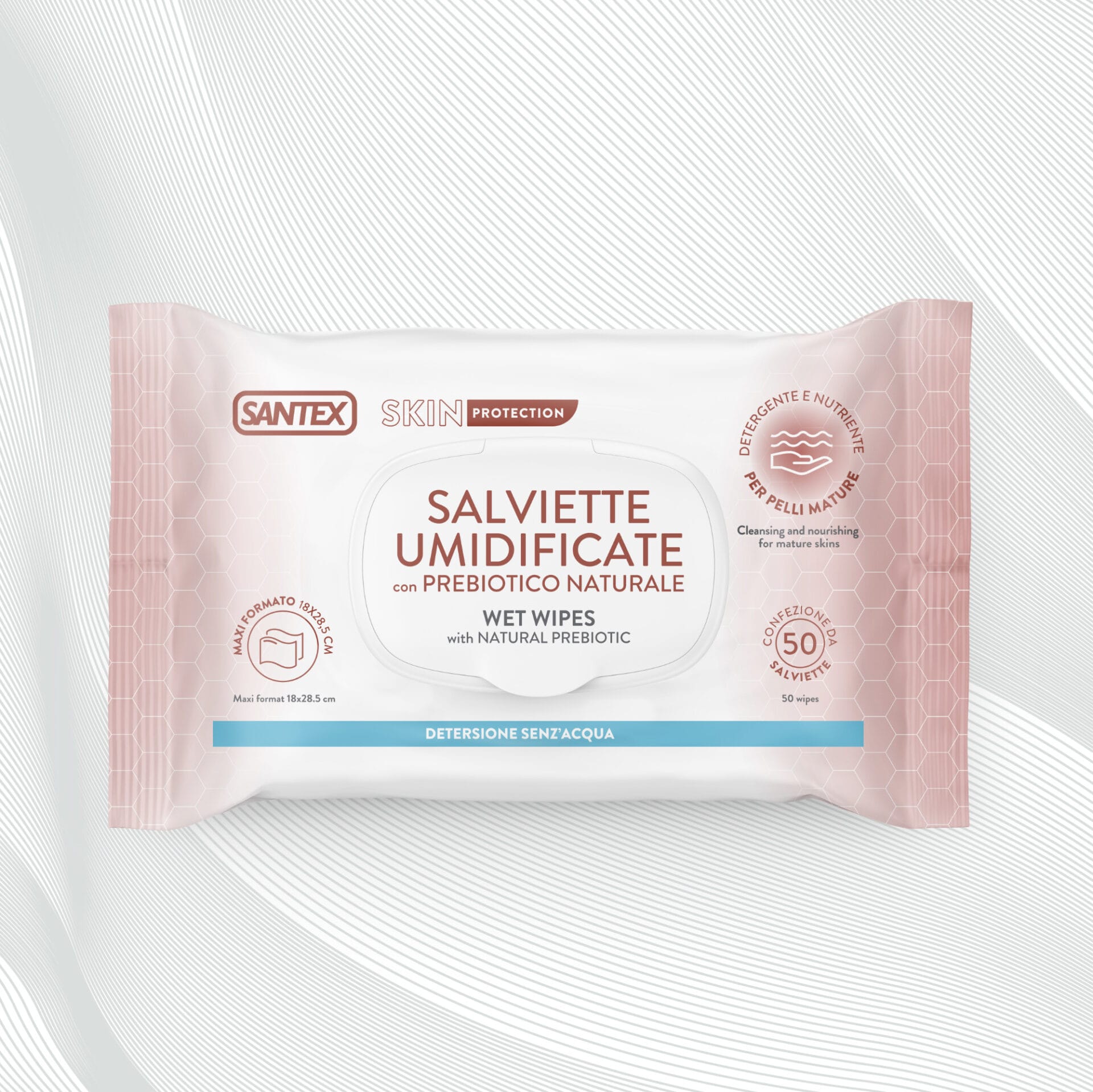 santex skin protection salviette umidificate con prebiotico naturale