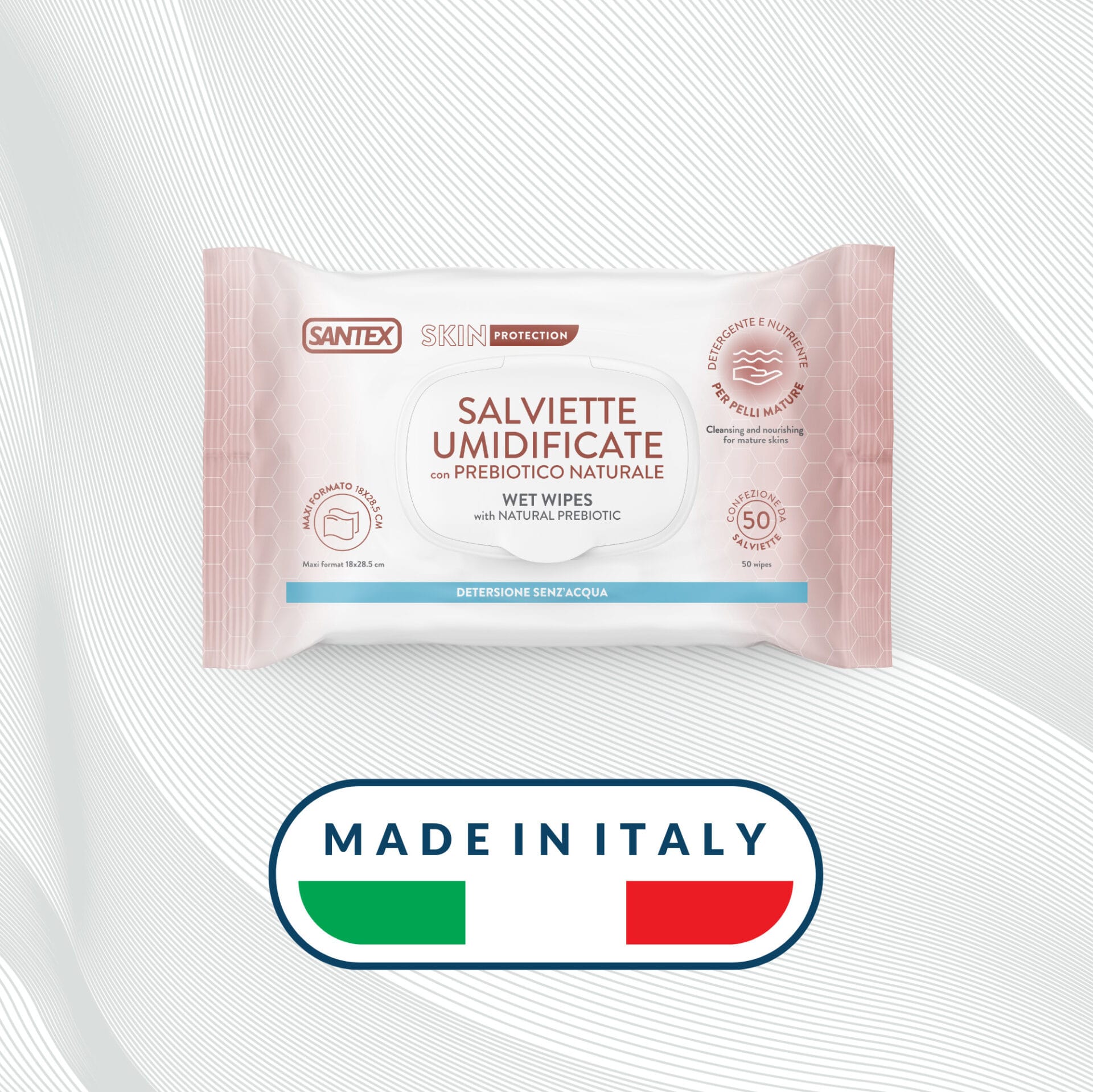 santex skin protection salviette umidificate con prebiotico naturale made in Italy