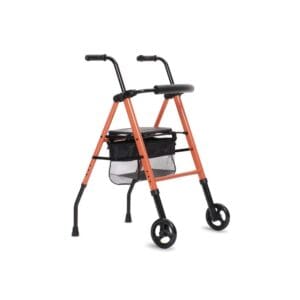 Rollator Londra Top due ruote e due puntali colore arancione