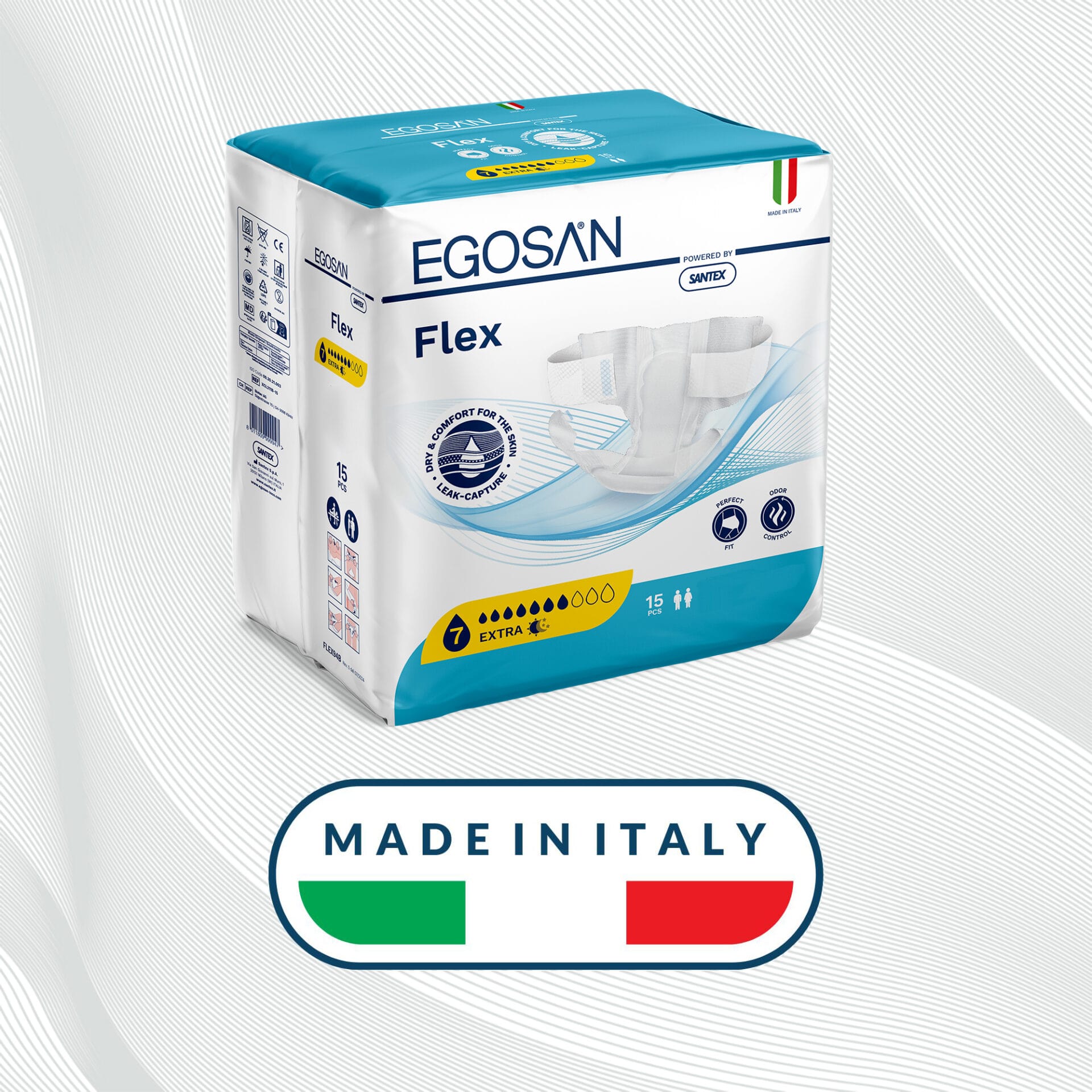 Pannoloni con Cintura Incontinenza media, made in Italy, super assorbenti, alta vestibilità, comfort, uomo e donna, giorno