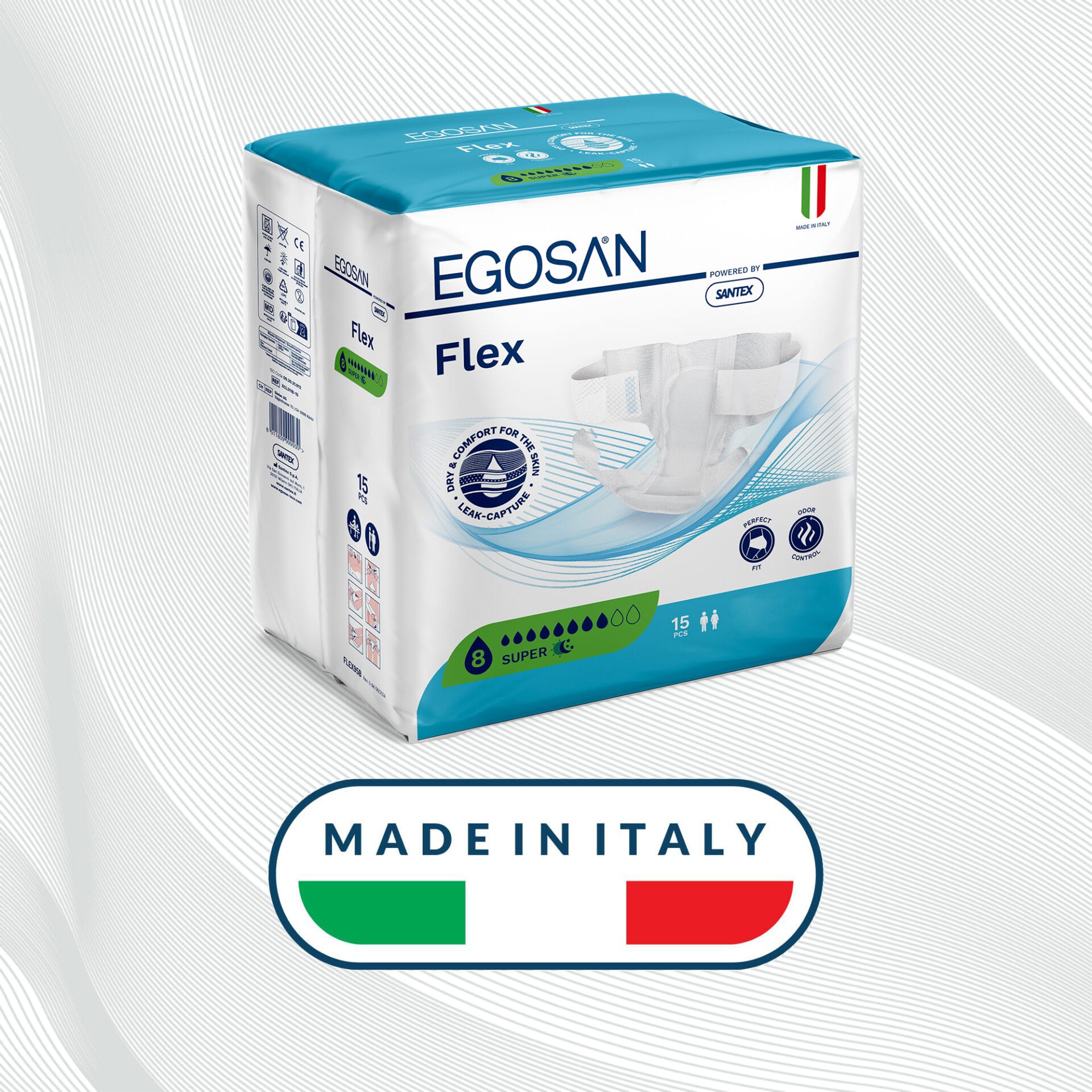 Pannoloni con Cintura Incontinenza media, grave, made in Italy, super assorbenti, alta vestibilità, comfort, uomo e donna, giorno e notte