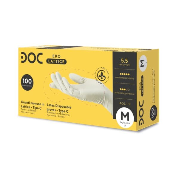 DOC Guanti in lattice finemente talcati 100 pz