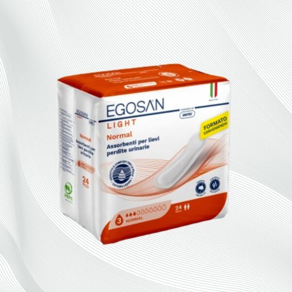 Egosan Assorbenti Anatomici Donna Essenziali per incontinenza Lieve  – Assorbenza Normal | Formato Confezione